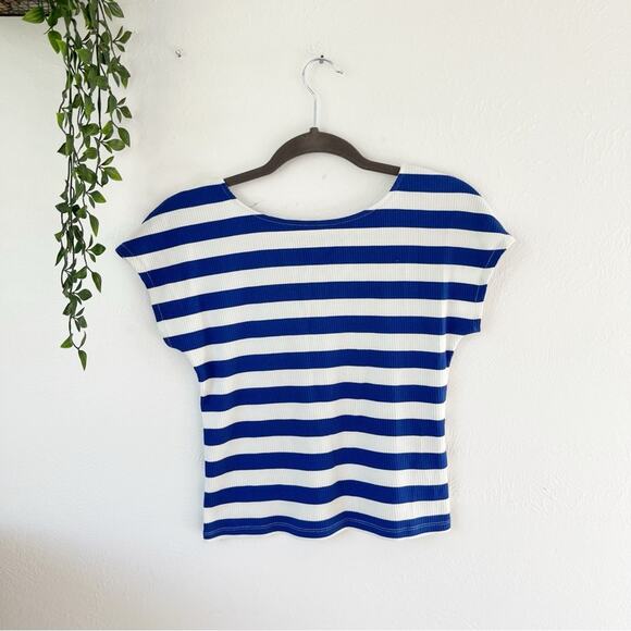 J. Crew Ribbed Cropped Scoopback Top Sz XS - Picture 1 of 5